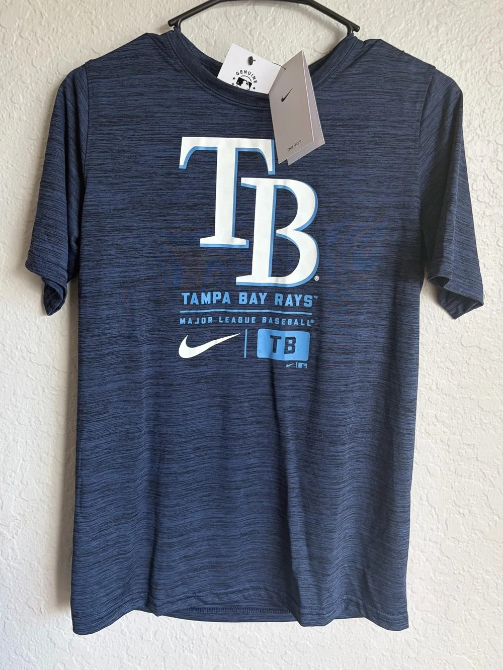 Tampa Bay Rays Nike Navy Dri Fit T-Shirt - Boys Large MLB NWT